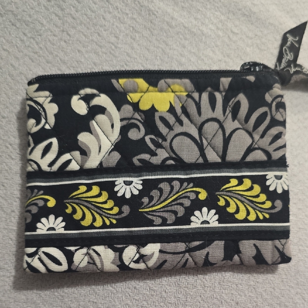 Vera Bradley Black and Yellow Women's Small Pouch